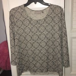 Croft & Barrow - Stretch Black & White Long Sleeve